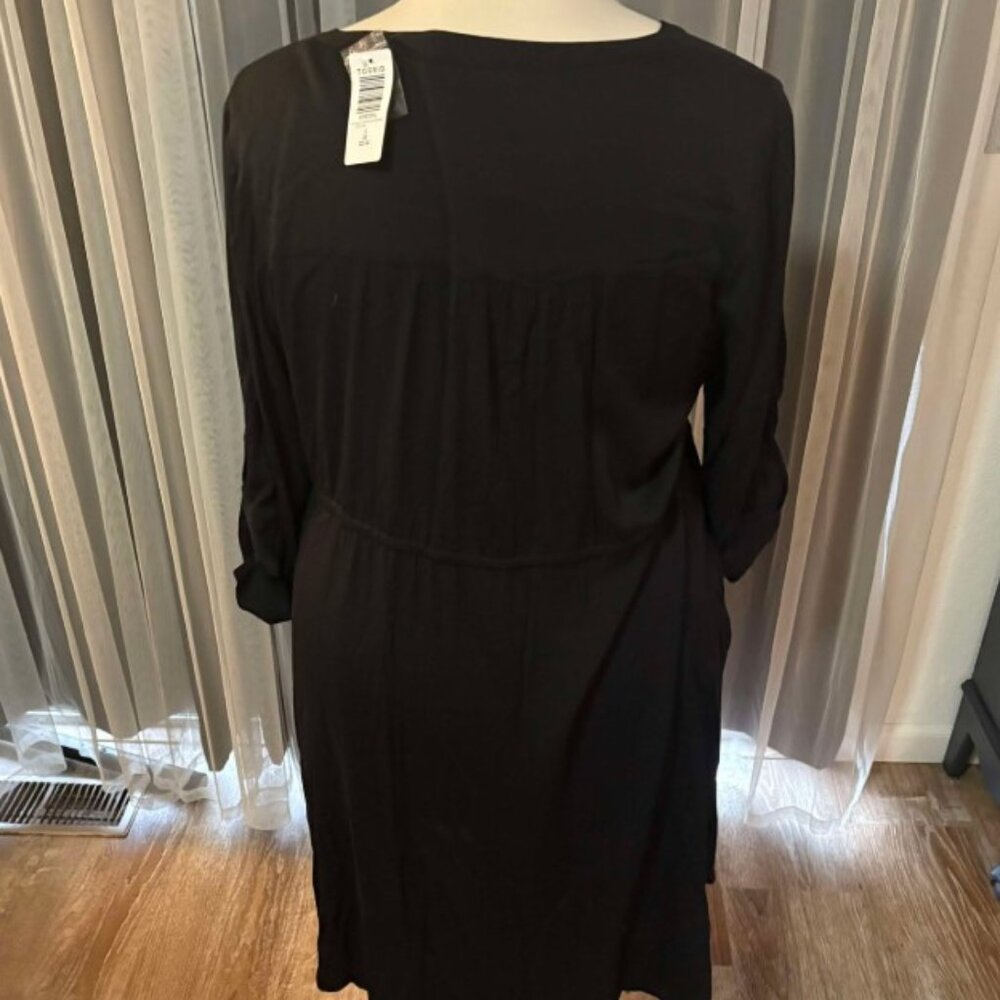 NWT size 3 Torrid Mini Challis Zip-Front Shirt Dress - Picture 5 of 6